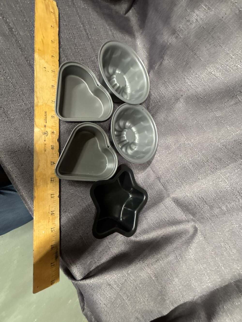 Mini Baking Pans Assorted Shapes Set of 5 Non-Stick